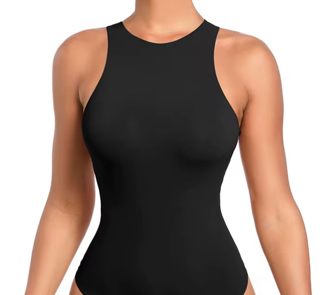 Neck Vintage Sleeveless Elastic Waist bleach proof clothing
