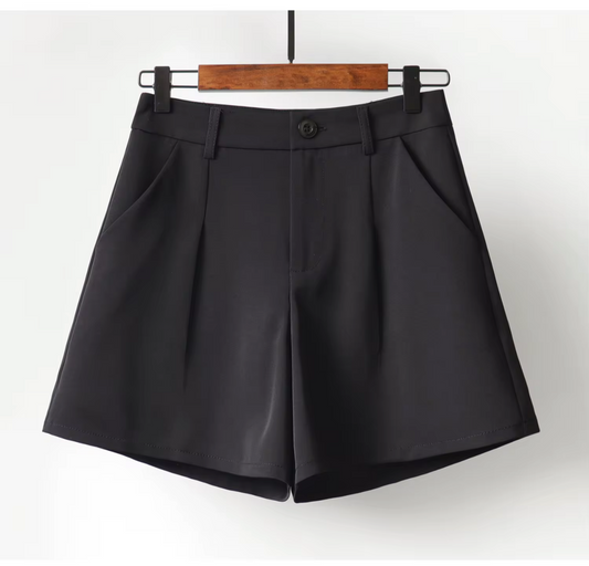 Bleach Proof Ohsisa Fashion Women's Suit Shorts Pants Wide Leg A-Line Casual Women's Shorts