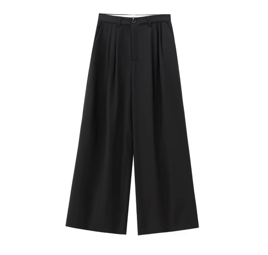 Bleach Proof Pants Vintage High Waist Zipper