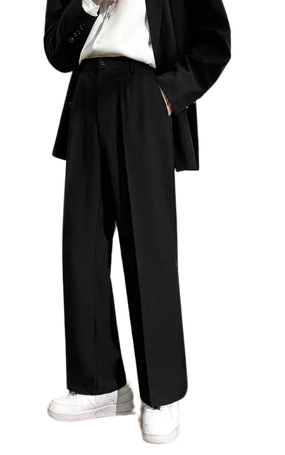 Bleach Proof, 
Men's Casual Wide Leg Suit Pants