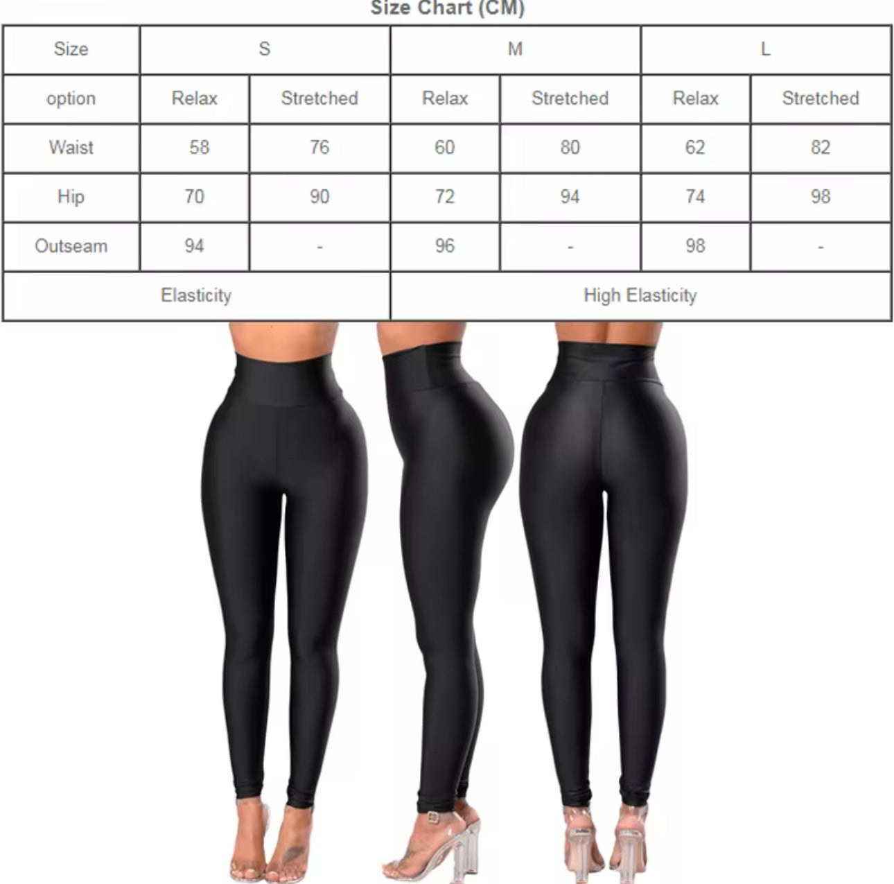 Bleach-proof Women Waist Cincher Black High Rise Tight Legging for Women