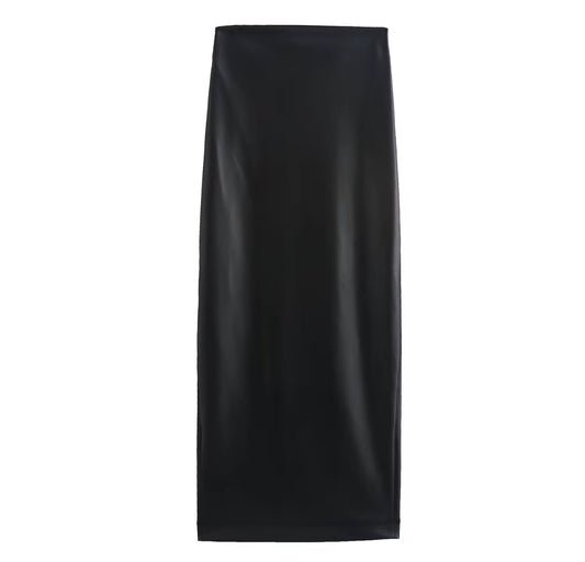 Bleach Proof,Leather Skirt Vintage High Waist